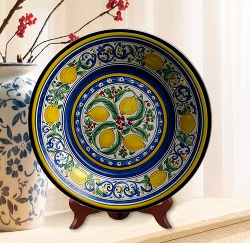 10 Inch Lemon Fruit Decorative Plate Summer Fruit Leaf Wall Art Kitchen Living Room