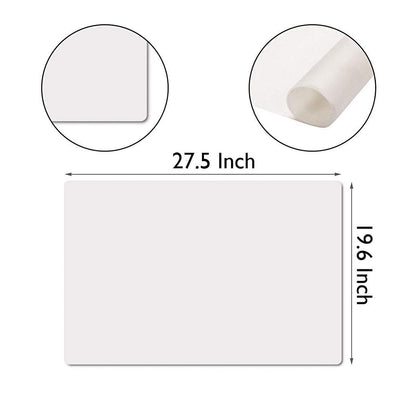 27.5 ''by 19.6 ''Oversize Silicone Placemat for Craft Flexible Multipurpose Huge Extra Large Size Non Slip Waterproof Baking Mat Sheet Transparent 1 PCS