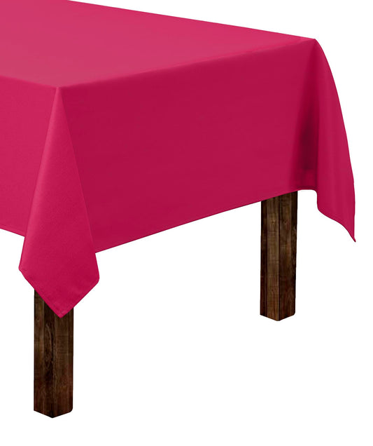 Gee Di Moda Rectangle Tablecloth - 60 x 102 Inch Fuchsia Table Cloth for 6 Foot Rectangle Table - Heavy Duty Washable Fabric - for 6 Ft Buffet Table, Holiday Party, Dinner, Wedding & Baby Shower