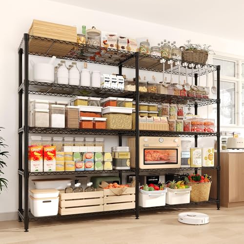 70-Inch Heavy Duty Metal Wire Shelving Unit - 1325LBS Capacity, 5-Tier