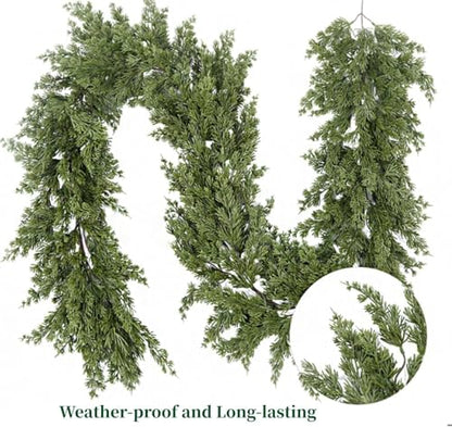 180CM Artificial Christmas Cedar Garland for Holiday Decor