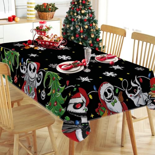 Christmas Jack Rectangle Tablecloth 60 x 84 Inches - Holiday Decor
