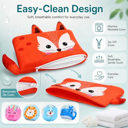 Unicorn Calming Cooling Neck Support Pillow with Soft Animal Design