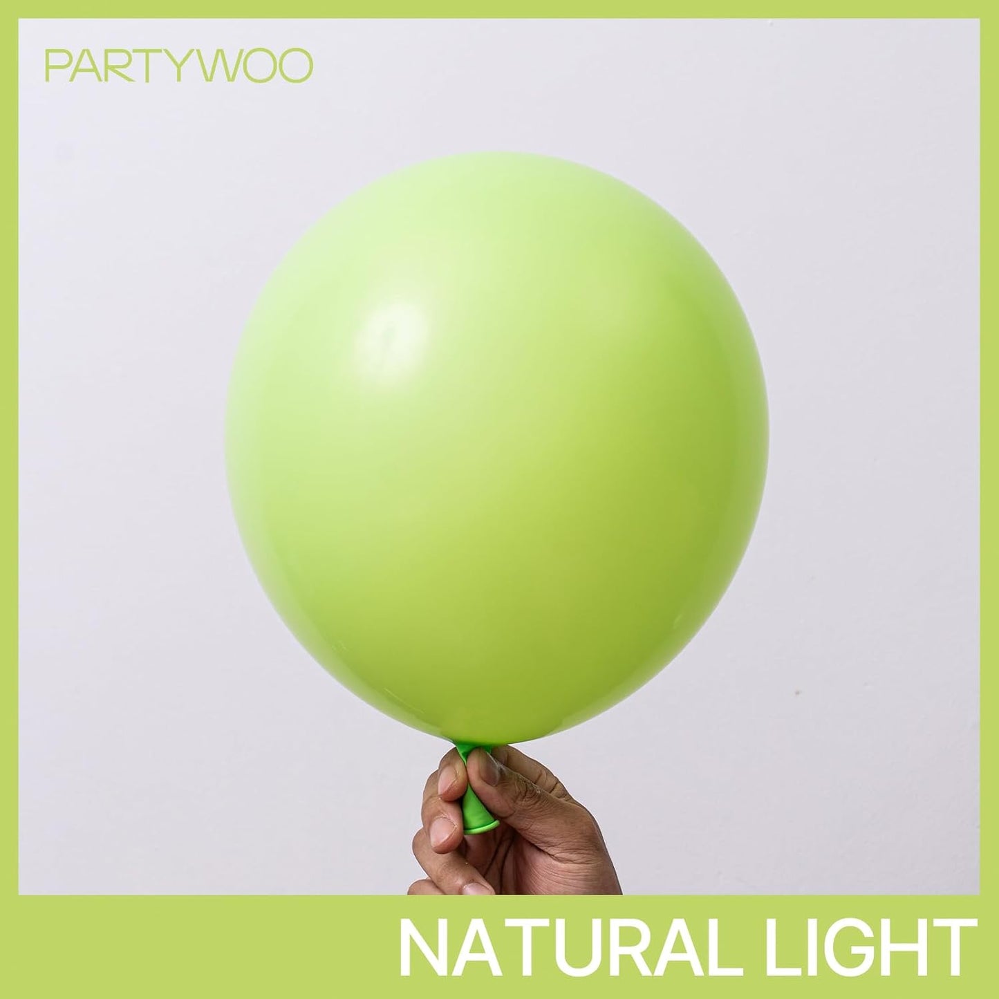 PartyWoo Lime Green Balloons - 127 Pcs Neon Latex Balloon Arch Kit for Graduation & Birthday Decor