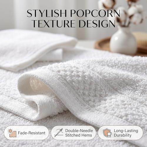 White 18-Piece Cotton Bath Towel Set - Super Absorbent & Quick-Drying