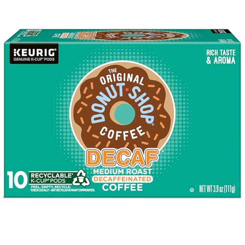 The Original Donut Shop Decaf Keurig Single-Serve K-Cup Pods, Medium Roast Coffee, 60 Count (6 Packs of 10)