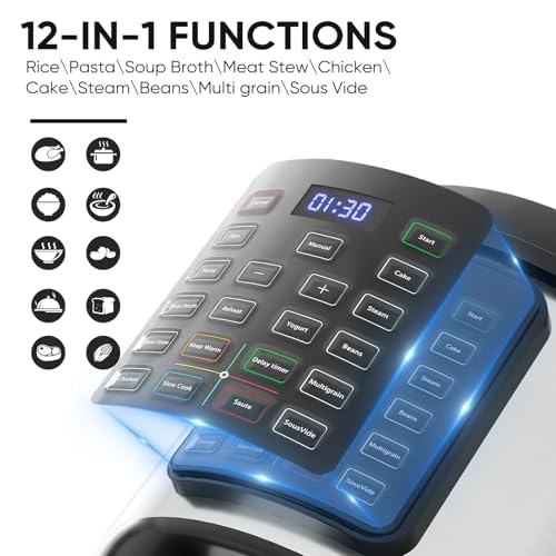 DUMOS 16-in-1 Electric Pressure Cooker 8 QT Stainless Steel Multi Cooker Electric for Pressure, Rice, Steamer, Yogurt Maker, Slow Cook