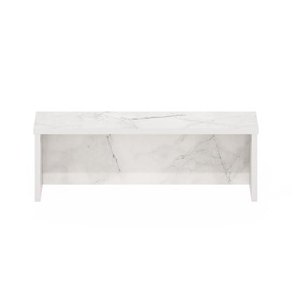 Furinno Helena Kitchen Counter Stackable Organizer Shelf, Set of 1, 18-Inch, Marble White