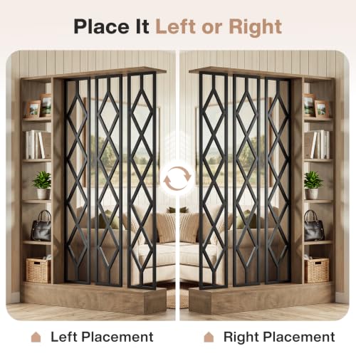 Tribesigns 70.87" Tall Room Divider with 5-Tier Open Storage Shelves - Variation 1