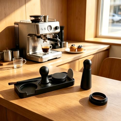 54mm Spring Loaded Espresso Tamper for Breville Portafilters - 7-Piece Set