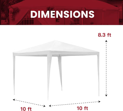 Skiennix 10x10 Waterproof Gazebo Canopy - Durable Outdoor Patio Tent for Weddings & BBQs
