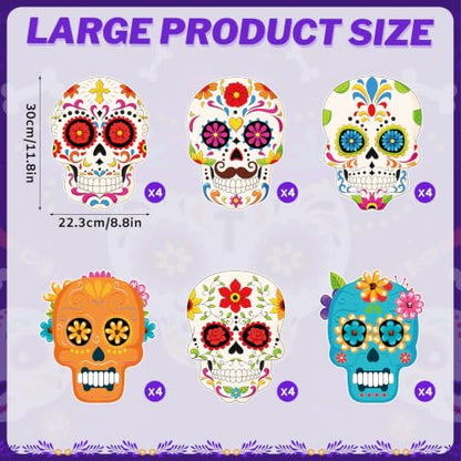 Dia De Los Muertos Sugar Skull Decorations Double Printed - Skull.24