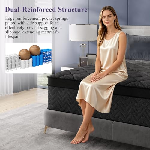 Luxury Hybrid Twin Mattress 12 Inch in a Box with Gel Foam & Support