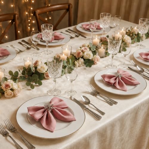 Christmas Snowflake Napkin Rings Set - Silver, 12 Pack
