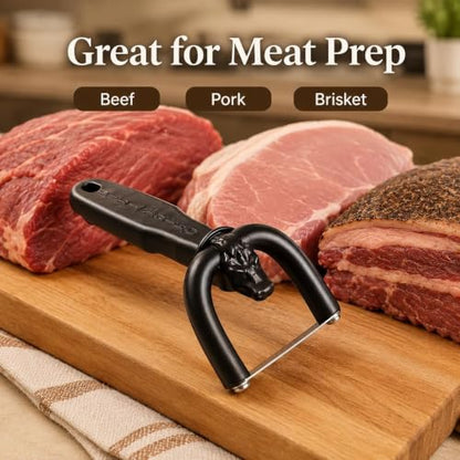 Handheld Fat Trimmer for Beef and Pork - 1PCS Meat Slicer with Stainless Steel Blade