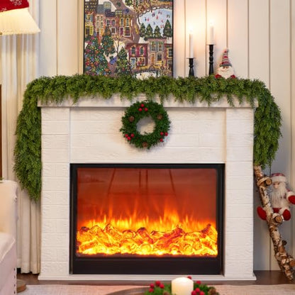 11 Ft Cedar Garland Artificial Christmas Wreath Decor - 2 Pieces
