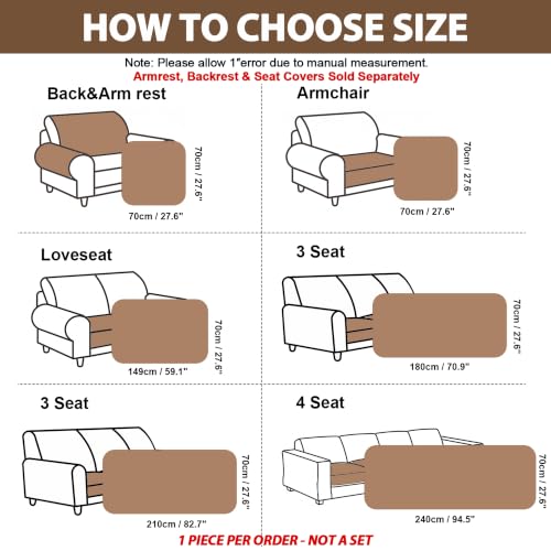 Waterproof Couch Cover for Dogs & Pets - 27.6 x 59.1 Inches - Dark Grey