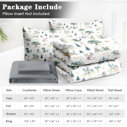 WeCozy Baby Dragon Twin Comforter Set - Cozy Bedding for Kids
