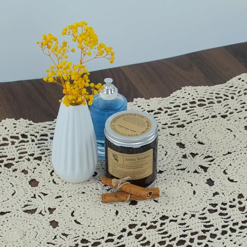 Kilofly Handmade Crochet Cotton Lace Table Runner - Beige 15.7 x 43.3 Inch