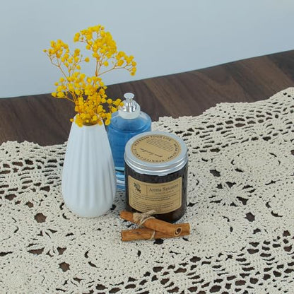 Kilofly Handmade Crochet Cotton Lace Table Runner - Beige 15.7 x 43.3 Inch