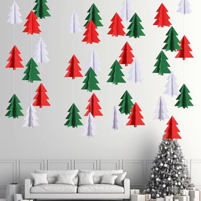 Christmas Tree 3 - 2 Pcs 3D Garland Holiday Decorations for Home & Party