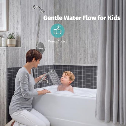 Premium Chrome Handheld Shower Head for Low Water Pressure Homes