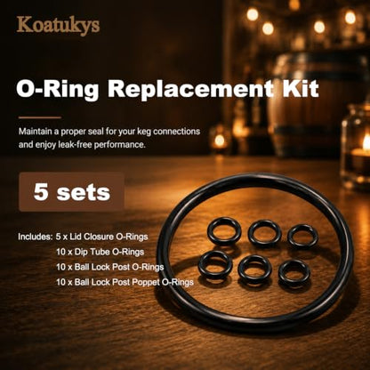 35 PCS Keg O-Ring Replacement Kit for Cornelius Corny Kegs - Universal Fit