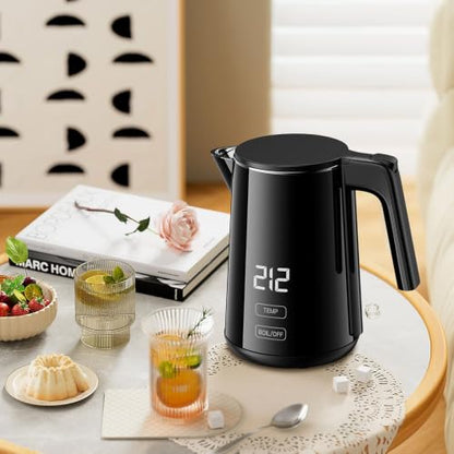 Electric Kettle 1.0L with Adjustable Temperature 1200W Fast Heating BPA-Free