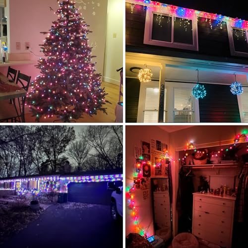 Multicolor Christmas String Lights 100 Count 21ft Incandescent Connectable Indoor Outdoor