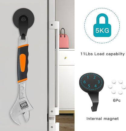 Skiennix Magnetic Wreath Hanger - Heavy Duty Hook Holds Up to 11lbs for Metal Doors & Christmas Decor