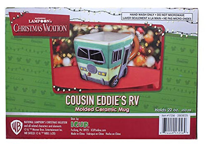 22 oz Molded Ceramic RV Mug - Christmas Vacation Cousin Eddie Holiday Drinkware - Variation of 20 Ounces