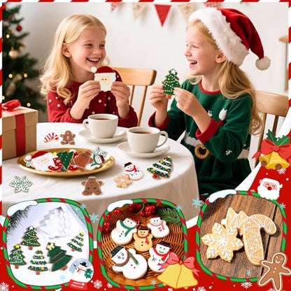 Christmas Cookie Cutter Set 18 Pcs Holiday Baking Molds Santa Tree Snowflake