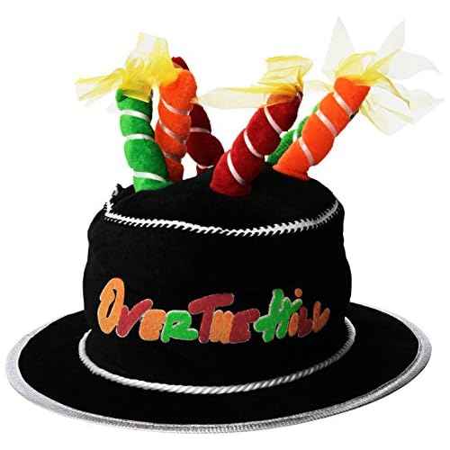 Beistle Unisex 40th Over the Hill Cake Hat With Candles