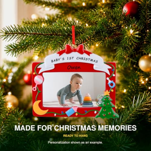 Baby’s First Christmas Photo Frame Ornament - Personalized Keepsake Gift