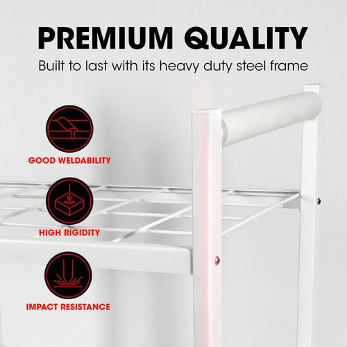 J JACKCUBE DESIGN Blueprint Storage Rack - 20 Slot Rolling File Cart Organizer for Art & Plans (White)