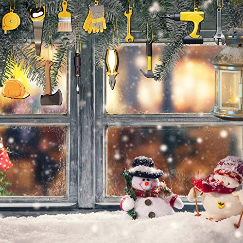 60Pcs Construction Tool Christmas Ornaments Set for Holiday Decor