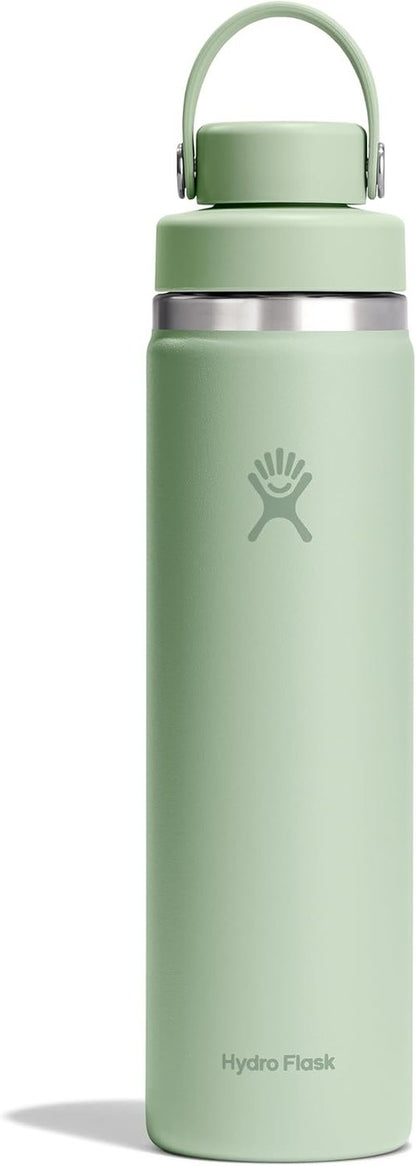 Hydro Flask Water Bottle - Insulated Stainless Steel with Wide Mouth Chug Lid | 24 Oz Aloe Green