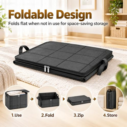 Large Capacity Moving Storage Bags 3 Pack - XXL Foldable Cloth Organizer for Bedding & Clothes