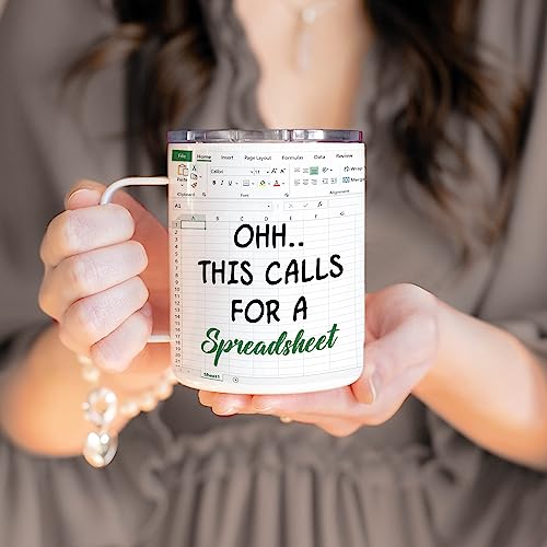 Funny Accountant Coffee Tumbler Mug - Stainless Steel 12oz Gift for Boss & Coworkers