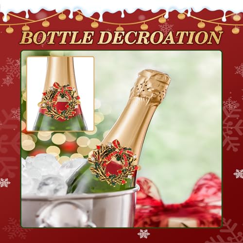 Christmas Garland Napkin Rings Set of 6 - Xmax Decoration