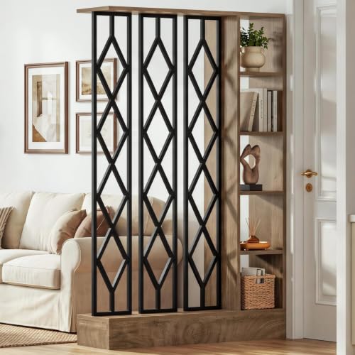 Tribesigns 70.87" Tall Room Divider with 5-Tier Open Storage Shelves - Variation 1