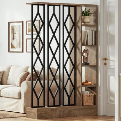 Tribesigns 70.87" Tall Room Divider with 5-Tier Open Storage Shelves - Variation 1