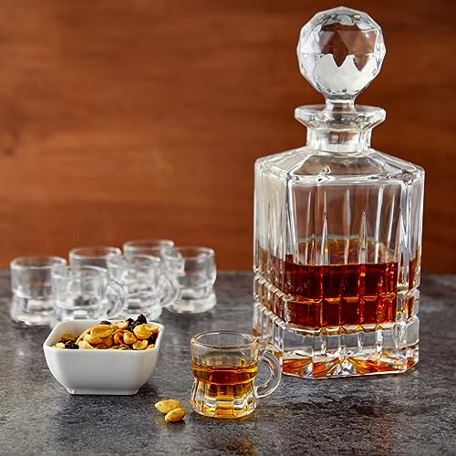 Mini Mug Shot Glasses with Handles - 1 Oz Clear Reusable Set - Wedding & Party Favors