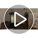 28-Inch Electric Lantern Heater with Remote Control - Black