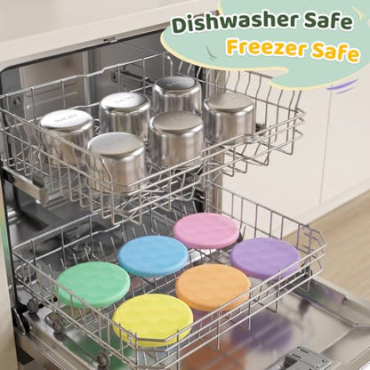 Kids 8oz Stainless Steel Snack Containers - 6 Pack, BPA-Free, Color1