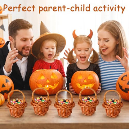 24 Mini Woven Baskets for Crafts Favors and Decor - Natural Rattan