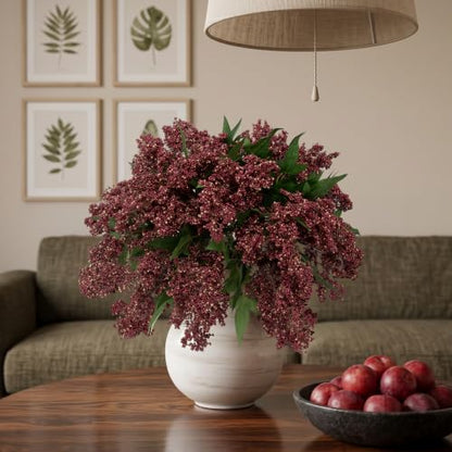 Artificial Berry Stem for Vase - Purple, 17 Inch, 6 Pack Fall Decor