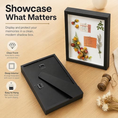 8x10 Shadow Box Frame with Acrylic Panel for Photos and Keepsakes