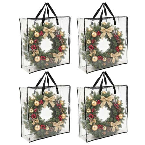 26 Inch Wreath Storage Bag - Large Waterproof Garland Organizer for Holiday Decor