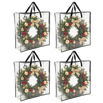 26 Inch Wreath Storage Bag - Large Waterproof Garland Organizer for Holiday Decor